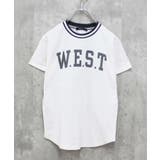 16-9オフホワイト/C | ラインリブBIGtシャツ キッズ 半袖Tシャツ | ZI-ON