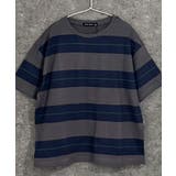 18-17チャコール/C | ボーダーBIG Tシャツ キッズ | ZI-ON