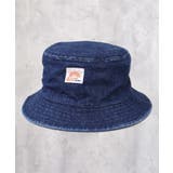 8-4デニムネイビー | ワッペンバケットハット キッズ 帽子 | ZI-ON