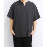 18-11チャコール/キーネック | メンズ Tシャツ 半袖 | ZI-ON