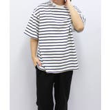 12-7ホワイト×ネイビー/B | メンズ Tシャツ 半袖 | ZI-ON