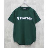 16-3D/グリーン/A | PLAYBOY Tシャツ キッズ | ZI-ON