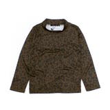 6-5ブラウン/ヒョウ | 総柄 長袖ラッシュガード キッズ | ZI-ON