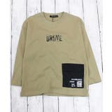 8-2ベージュ/A | ポケット付きBIGロンT キッズ ロンT | ZI-ON