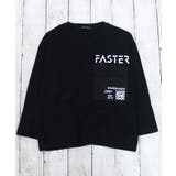 8-8ブラック/B | ポケット付きBIGロンT キッズ ロンT | ZI-ON