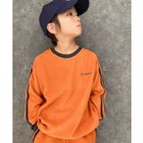 6-2オレンジ | 袖ラインBIGフリーストレーナー キッズ 子供服 | ZI-ON