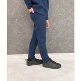 10-7ネイビー | 裏起毛スキニーパンツ キッズ パンツ | ZI-ON