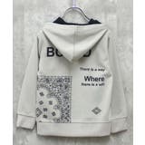 16-13G/ベージュ/D | プリントBIGフーディー プリントパーカー キッズ | ZI-ON