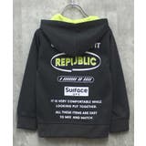 16-6チャコール×ライム/B | プリントBIGフーディー プリントパーカー キッズ | ZI-ON