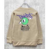 16-10ベージュ/C | 裏起毛プリントトレーナー キッズ トップス | ZI-ON