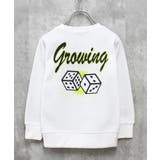 16-13オフホワイト/D | 裏起毛プリントトレーナー キッズ トップス | ZI-ON