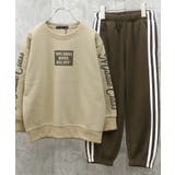 8-2ベージュ/A | 裏起毛セットアップ キッズ 男の子 | ZI-ON