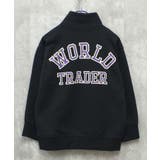 8-8ブラック/B | 裏起毛ハーフジップBIGトレーナー キッズ タートルネック | ZI-ON