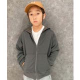 7-5チャコール | ジップアップパーカー キッズ ジップパーカー | ZI-ON