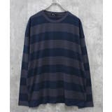 12-11チャコール/B | ボーダーロンT メンズ Tシャツ | ZI-ON