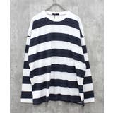 12-7オフホワイト/B | ボーダーロンT メンズ Tシャツ | ZI-ON