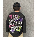16-4ブラック/A | オーバーサイズプリントロンT キッズ 子供服 | ZI-ON