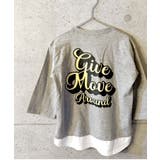 16-10杢グレー/C | オーバーサイズフェイクロンT キッズ 長袖Tシャツ | ZI-ON