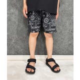 8-6ブラック/ペイズリー | ネオンカラーハーフパンツ キッズ 子供服 | ZI-ON