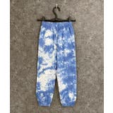 6-2ブルー | タイダイワイドパンツ キッズ バルーンパンツ | ZI-ON