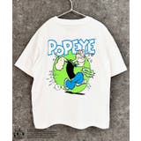 8-1オフホワイト/A | POPEYE オーバーサイズTシャツ キッズ | ZI-ON