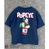 8-7ネイビー/B | POPEYE オーバーサイズTシャツ キッズ | ZI-ON