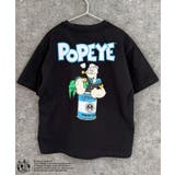 8-8ブラック/B | POPEYE オーバーサイズTシャツ キッズ | ZI-ON