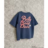 8-3ネイビー/A | BETTYBOOP オーバーサイズTシャツ キッズ | ZI-ON
