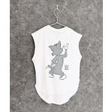 8-5オフホワイト/B | トム&ジェリー ノースリーブTシャツ キッズ | ZI-ON
