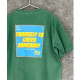 16-5D/グリーン/B | SHISKY ピグメントオーバーサイズプリントTシャツ キッズ | ZI-ON