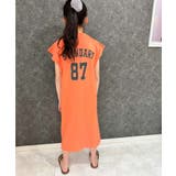 8-6オレンジ/B | SHISKY オーバーサイズスリーブレスドレス キッズ | ZI-ON