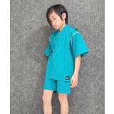 24-14E/グリーン | ICEFABRIC 接触冷感 甚平 | ZI-ON