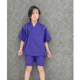24-15D/パープル | ICEFABRIC 接触冷感 甚平 | ZI-ON