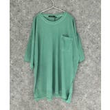 6-2D/グリーン | SHISKY ピグメントオーバーサイズTシャツ メンズ | ZI-ON