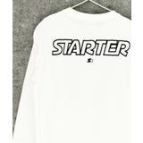 8-5オフホワイト/B | STARTER スターターオーバーサイズプリントロングスリーブTシャツ キッズ | ZI-ON