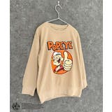 8-2ベージュ/A | POPEYE 春のミニ裏毛トレーナー キッズ | ZI-ON