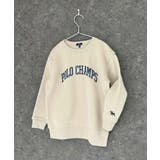6-1G/ベージュ | POLOCHAMPS オーバーサイズ裏起毛トレーナー キッズ | ZI-ON