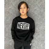 8-4ブラック/A | NEVSURF 裏起毛BIGトレーナー キッズ | ZI-ON