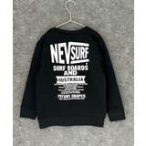 8-8ブラック/B | NEVSURF 裏起毛BIGトレーナー キッズ | ZI-ON
