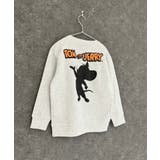 16-1オートミール/A | TOM&JERRY バックプリント裏起毛トレーナー キッズ | ZI-ON