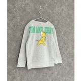 16-10杢グレー/C | TOM&JERRY バックプリント裏起毛トレーナー キッズ | ZI-ON
