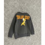 16-12チャコール/C | TOM&JERRY バックプリント裏起毛トレーナー キッズ | ZI-ON