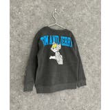 16-15杢チャコール/D | TOM&JERRY バックプリント裏起毛トレーナー キッズ | ZI-ON