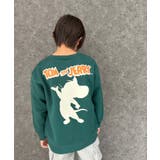 16-3D/グリーン/A | TOM&JERRY バックプリント裏起毛トレーナー キッズ | ZI-ON