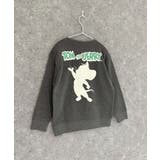 16-4杢チャコール/A | TOM&JERRY バックプリント裏起毛トレーナー キッズ | ZI-ON