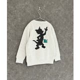 16-5オートミール/B | TOM&JERRY バックプリント裏起毛トレーナー キッズ | ZI-ON