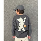 16-7チャコール/B | TOM&JERRY バックプリント裏起毛トレーナー キッズ | ZI-ON