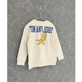 16-9G/ベージュ/C | TOM&JERRY バックプリント裏起毛トレーナー キッズ | ZI-ON