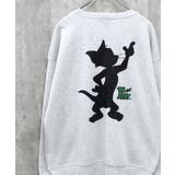 16-5オートミール/B | TOM&JERRY 裏起毛バックプリントBIGトレーナー メンズ | ZI-ON