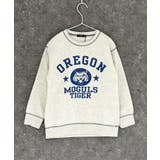 18-10オートミール/B | オーバーサイズ裏起毛トレーナー キッズ 子供服 | ZI-ON